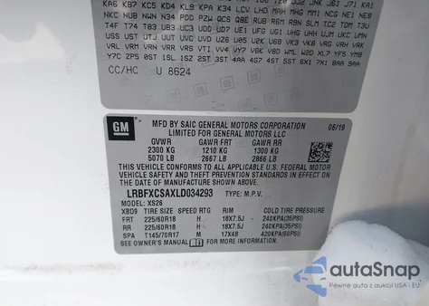 2020 Buick Envision Fwd Essence from USA, damaged, VIN LRBFXCSAXLD034293